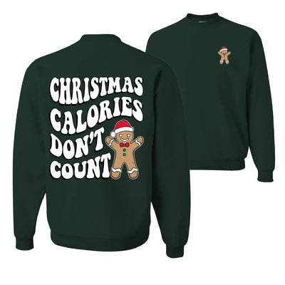 Christmas Calories Don't Count Ugly Christmas Sweater Unisex Crewneck Graphic Sweatshirt