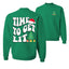 Time To Get Lit Ugly Christmas Sweater Unisex Crewneck Graphic Sweatshirt