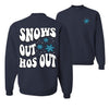 Snows Out Ho's Out Ugly Christmas Sweater Unisex Crewneck Graphic Sweatshirt