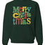 Colorful Merry Merry Christmas Decoration Merry Christmas Unisex Crewneck Graphic Sweatshirt