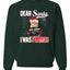Dear Santa I was Framed Bad Cat Merry Christmas Unisex Crewneck Graphic Sweatshirt