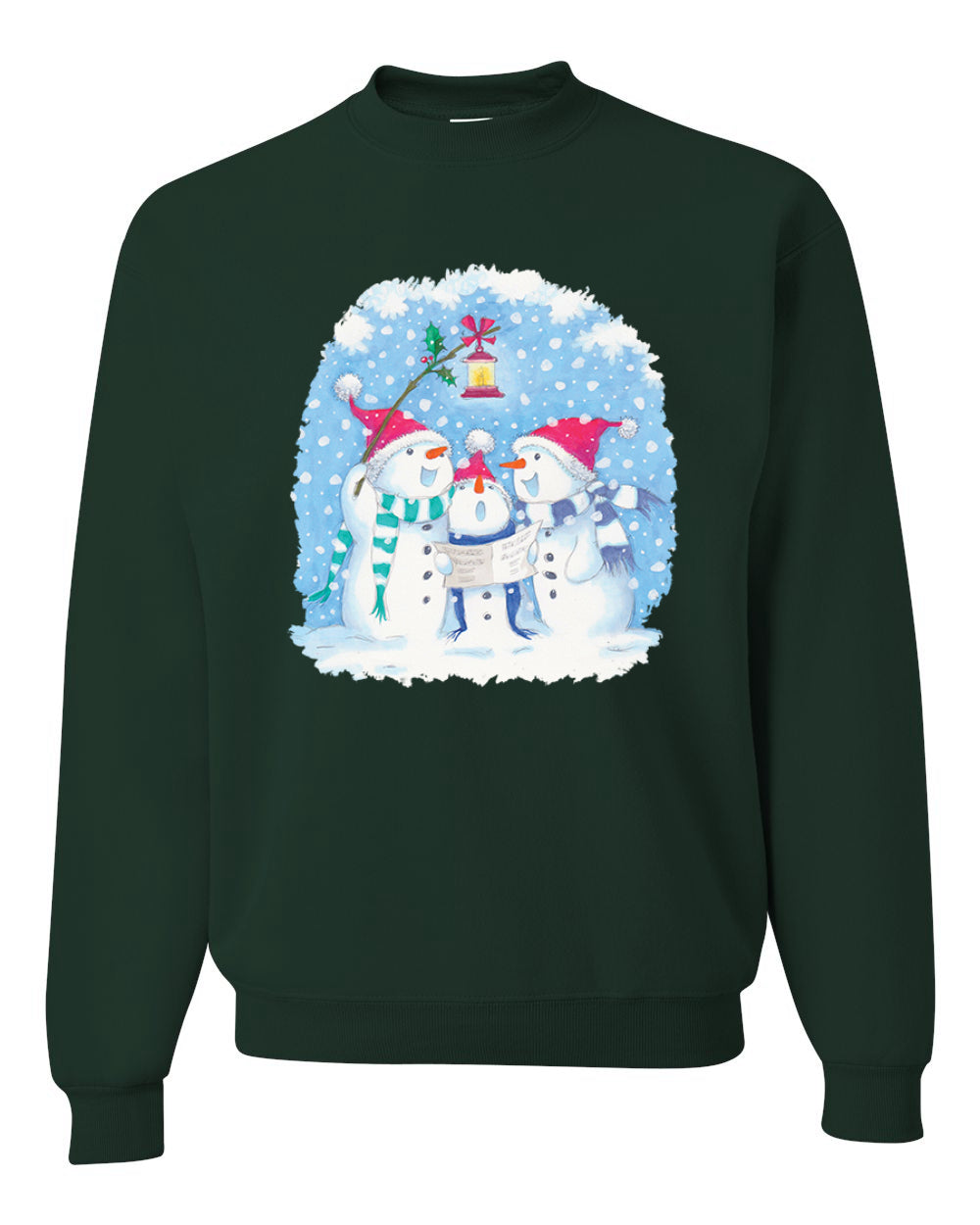 Singing Snowmen Merry Christmas Unisex Crewneck Graphic Sweatshirt