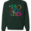 Colorful Ho Ho Ho Merry Christmas Unisex Crewneck Graphic Sweatshirt