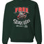 Free Sleigh Rides Warm Blankets & Hot Cocoa  Merry Christmas Unisex Crewneck Graphic Sweatshirt