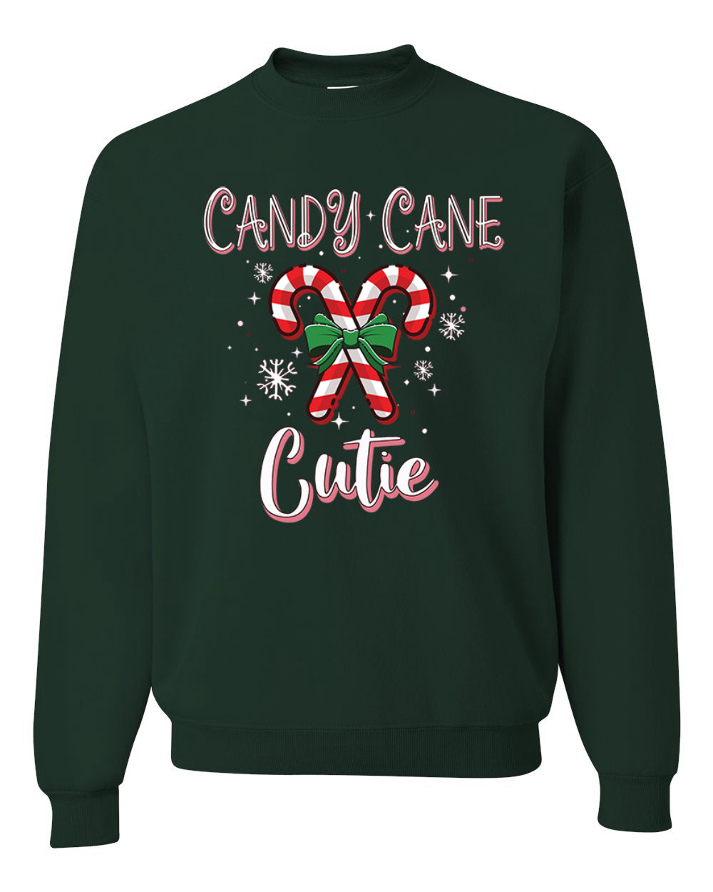 Candy Cane Cutie  Merry Christmas Unisex Crewneck Graphic Sweatshirt