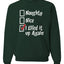 Naughty Nice I Elfed It Up Again  Merry Christmas Unisex Crewneck Graphic Sweatshirt