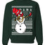 Dabbing Snowman Merry Ugly Christmas Sweater Unisex Crewneck Graphic Sweatshirt