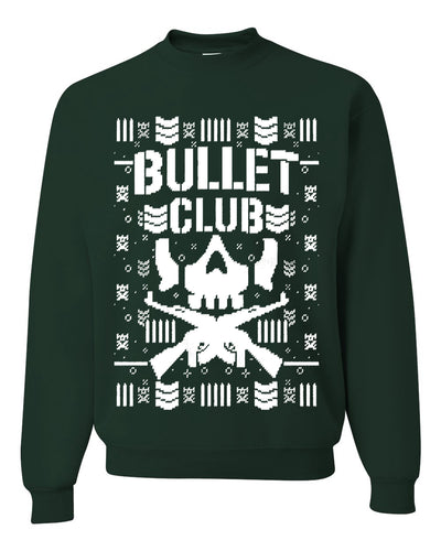 Bullet Club Wrestling Bone Soldier Merry Ugly Christmas Sweater Unisex Crewneck Graphic Sweatshirt