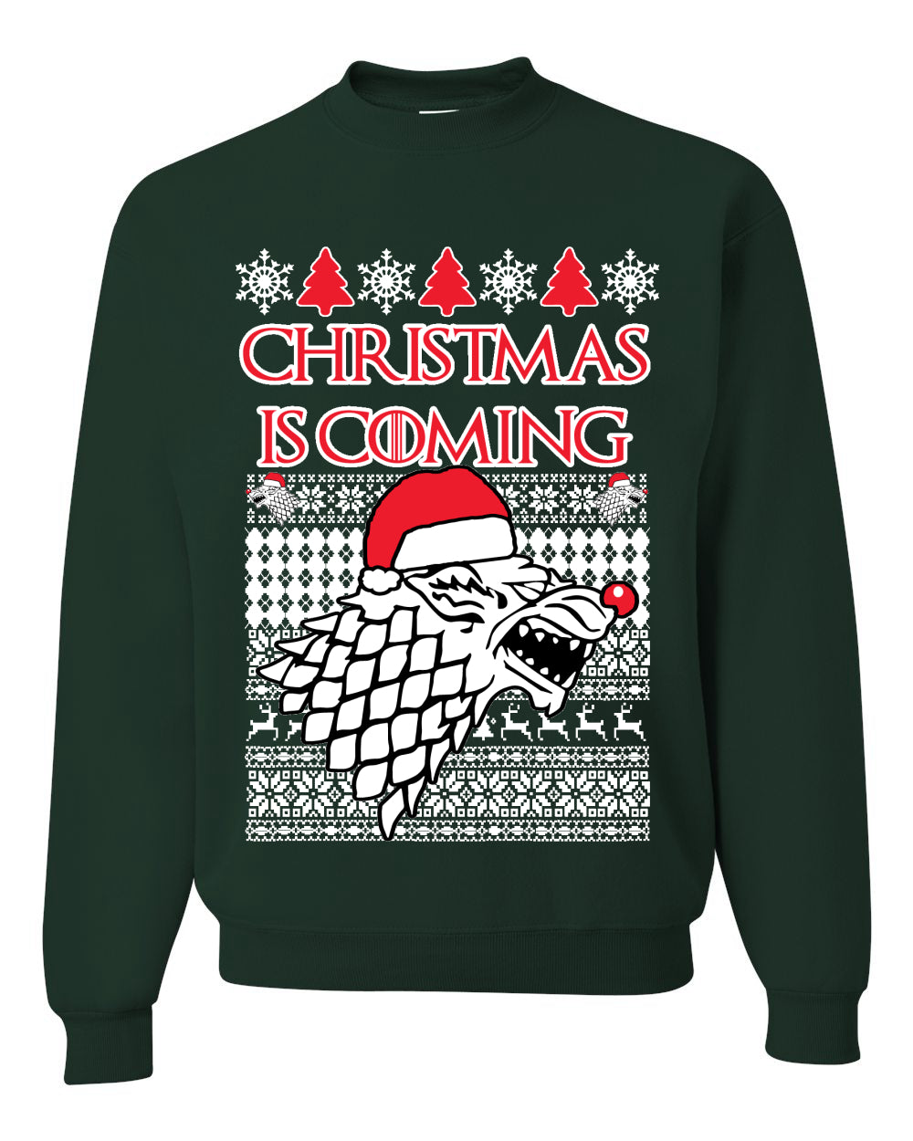 Christmas is Coming GoT Stark Merry Ugly Christmas Sweater Unisex Crewneck Graphic Sweatshirt