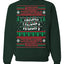 Merry Christmas Alphabet A-Z Christmas lights  Ugly Christmas Sweater Unisex Crewneck Graphic Sweatshirt