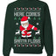 Here Comes Santa Floss Funny Dance Moves Merry Ugly Christmas Sweater Unisex Crewneck Graphic Sweatshirt