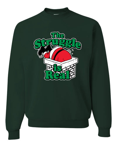 The Struggle is Real Xmas Merry Christmas Unisex Crewneck Graphic Sweatshirt