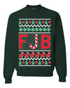 FJB Candy Cane  Ugly Christmas Sweater Unisex Crewneck Graphic Sweatshirt