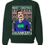 Merry Christmas Wanker  Ugly Christmas Sweater Unisex Crewneck Sweatshirt