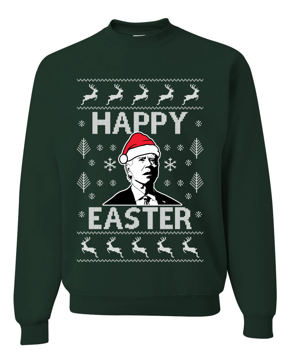 Biden Happy Easter Ugly Christmas Sweater Unisex Crewneck Graphic Sweatshirt