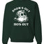 Santa Snow's Out Ho's Out Ugly Christmas Sweater Unisex Crewneck Graphic Sweatshirt