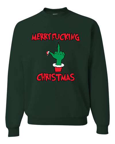 Merry Fucking Christmas Ugly Christmas Sweater Unisex Crewneck Graphic Sweatshirt