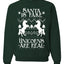 Santa is Fake Unicorns are Real Funny Unicorn Xmas Merry Ugly Christmas Sweater Unisex Crewneck Graphic Sweatshirt