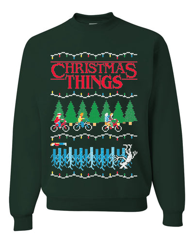 Christmas Things Stranger Fan Ugly Christmas Sweater Unisex Crewneck Sweatshirt