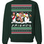 Santa Friends TV Parody Funny Characters Ugly Christmas Sweater Unisex Crewneck Graphic Sweatshirt