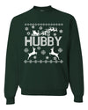 Christmas Hubby Love Merry Ugly Christmas Sweater Unisex Crewneck Graphic Sweatshirt