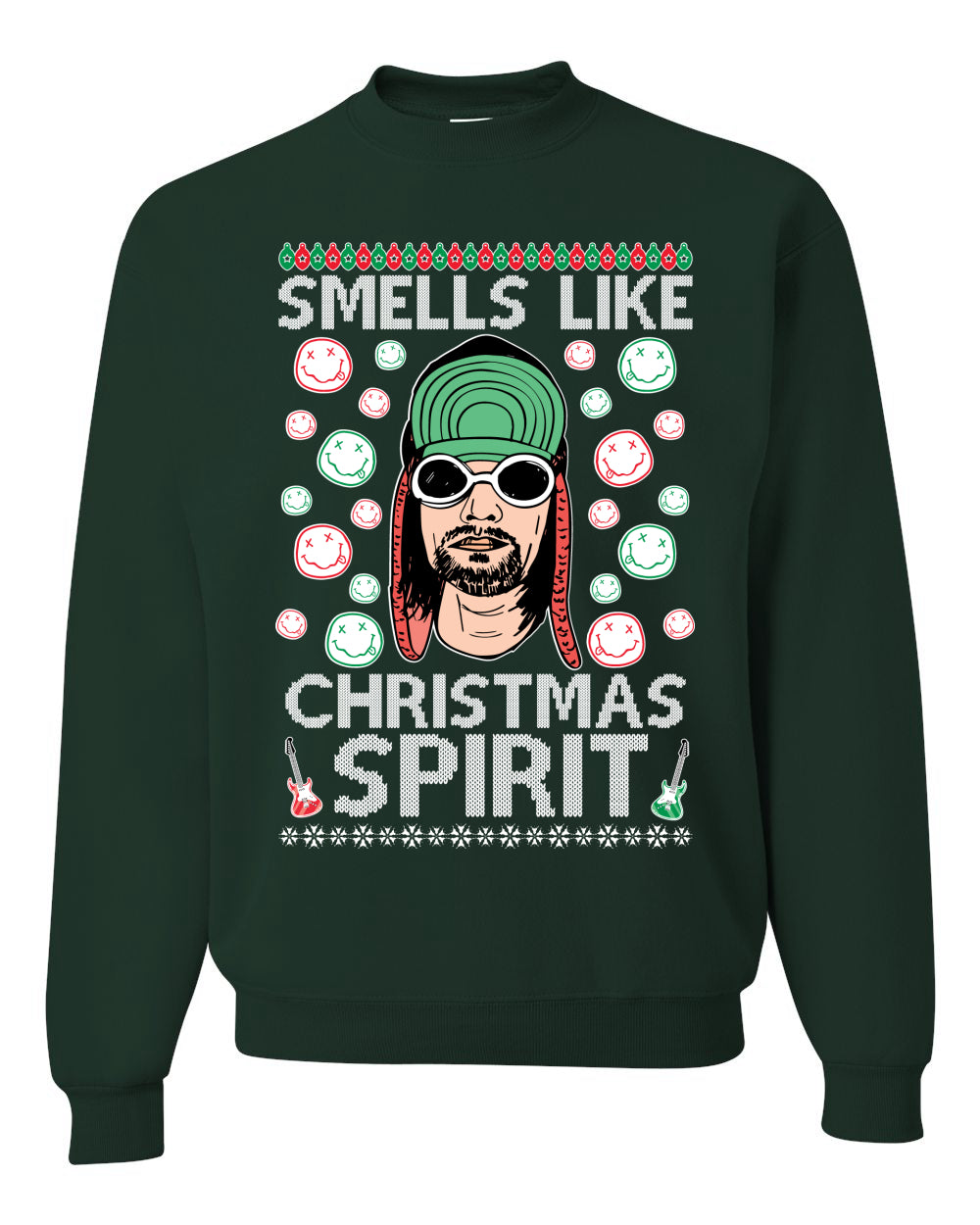 Smells Like Christmas Spirit Merry Ugly Christmas Sweater Unisex Crewneck Graphic Sweatshirt