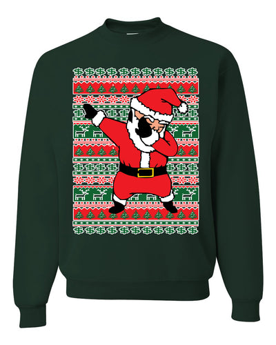Dabbing Gold Belt Santa Ugly Christmas Sweater Unisex Crewneck Sweatshirt