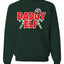 Daddy Elf Red Candy Cane Logo Merry Christmas Unisex Crewneck Graphic Sweatshirt