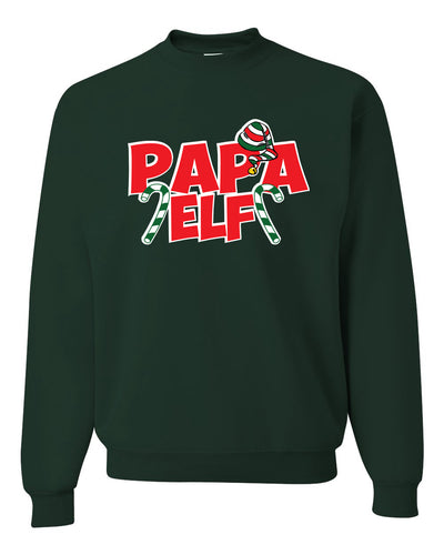 Papa Elf Merry Christmas Unisex Crewneck Graphic Sweatshirt