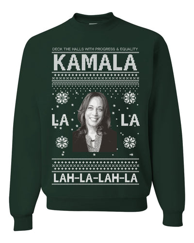 Kamala La La Lah-La-Lah-La Harris 2020 Ugly Christmas Sweater Unisex Crewneck Sweatshirt
