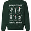 Santa Floss Like a Boss Dance Moves Merry Ugly Christmas Sweater Unisex Crewneck Graphic Sweatshirt