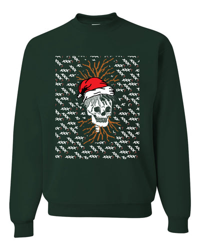 RIP XXXTentacion Santa Skull Xmas Bad Vibes XXX ? Ugly Christmas Sweater Unisex Crewneck Sweatshirt