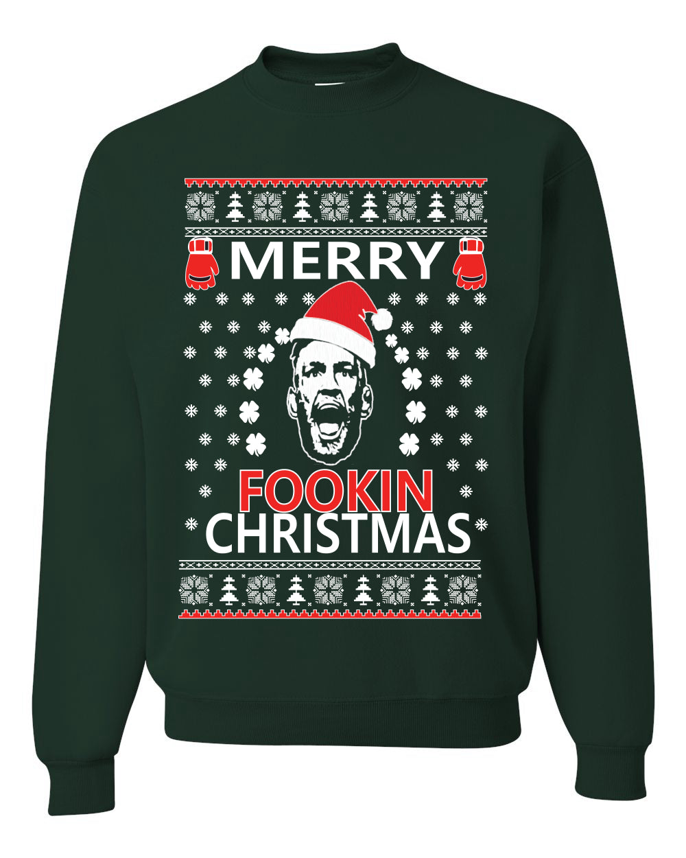 Merry Fookin Christmas Ugly Christmas Sweater Unisex Crewneck Sweatshirt