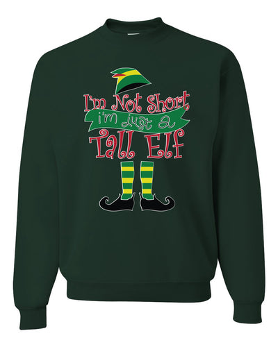 I'm not short I'm tall elf Christmas Sweater Unisex Crewneck Sweatshirt
