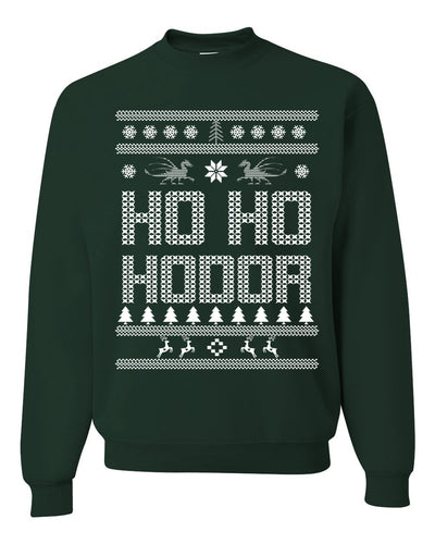 Ho Ho Hodor GoT White Winter Merry Ugly Christmas Sweater Unisex Crewneck Graphic Sweatshirt