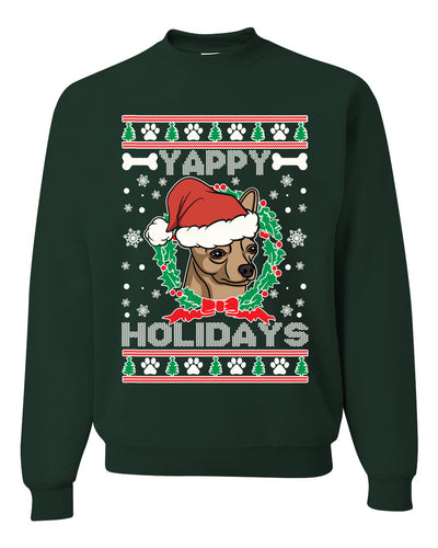 Yappy Holidays Christmas Unisex Crewneck Graphic Sweatshirt