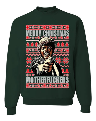 Merry Christmas Motherfuckers Christmas Unisex Crewneck Graphic Sweatshirt