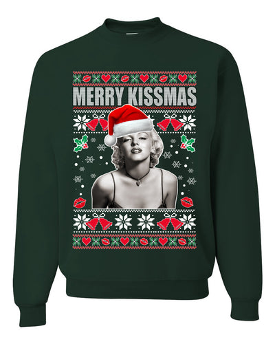 Merry Kissmas  Christmas Unisex Crewneck Graphic Sweatshirt