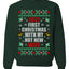 First Christmas With My Hot New Wife Individual Couples  Ugly Christmas Sweater Unisex Crewneck Graphic Sweatshirt