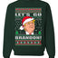 Let's Go Brandon Funny Santa Hat Ugly Christmas Sweater Unisex Crewneck Graphic Sweatshirt