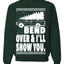 Fanily Vacation Bend Over & I'll Show You Ugly Christmas Sweater Unisex Crewneck Graphic Sweatshirt