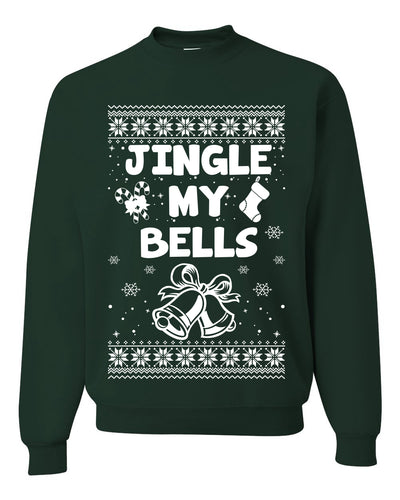 Jingle My Bells Individual Couples Ugly Christmas Sweater Unisex Crewneck Graphic Sweatshirt