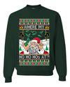 Santa Stripping Money Club Where My Ho's At Ugly Christmas Sweater Unisex Crewneck Graphic Sweatshirt