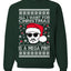 Johnny D All I Want For Christmas is a Mega Ugly Christmas Sweater Unisex Crewneck Sweatshirt