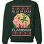 Fa La La La Mingo Pink Flamingo Santa Hat Lighting Trees Ugly Christmas Sweater Unisex Crewneck Graphic Sweatshirt
