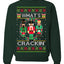 What's Crackin' Funny Nutcracker Meme Ugly Christmas Sweater Unisex Crewneck Graphic Sweatshirt
