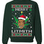 Merry Lithmith Weed Pot Leaf Join Stoner Ugly Christmas Sweater Unisex Crewneck Graphic Sweatshirt