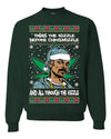 Snoop 'Twas The Nizzle Pot Leaf Weed Funny Ugly Christmas Sweater Unisex Crewneck Graphic Sweatshirt