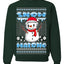 Snow Malone Snowman Face Tatoo Parody Ugly Christmas Sweater Unisex Crewneck Graphic Sweatshirt