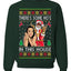 Santa the Plug Hos In This House Ugly Christmas Sweater Unisex Crewneck Sweatshirt